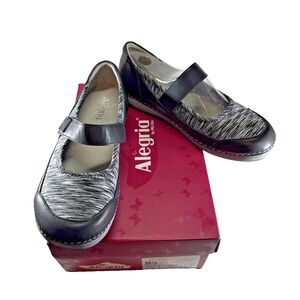 Alegria Women's Gem Black & White Shoes Size 11 Wide Mary Jane Style Soft Upper